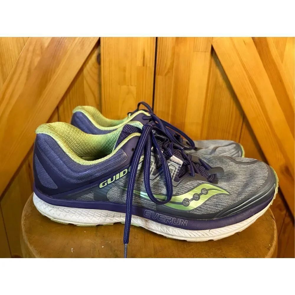 Saucony Guide ISO Everun Womens Running Shoes Purple Low Top S10415-1 Size 10